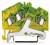 WAGO Svorka 280-637 3vodičová, řadová, pro ochranný vodič, na DIN lištu 35 × 15 a 35 × 7,5, CAGE CLAMP®, 2,50 mm², zelen
